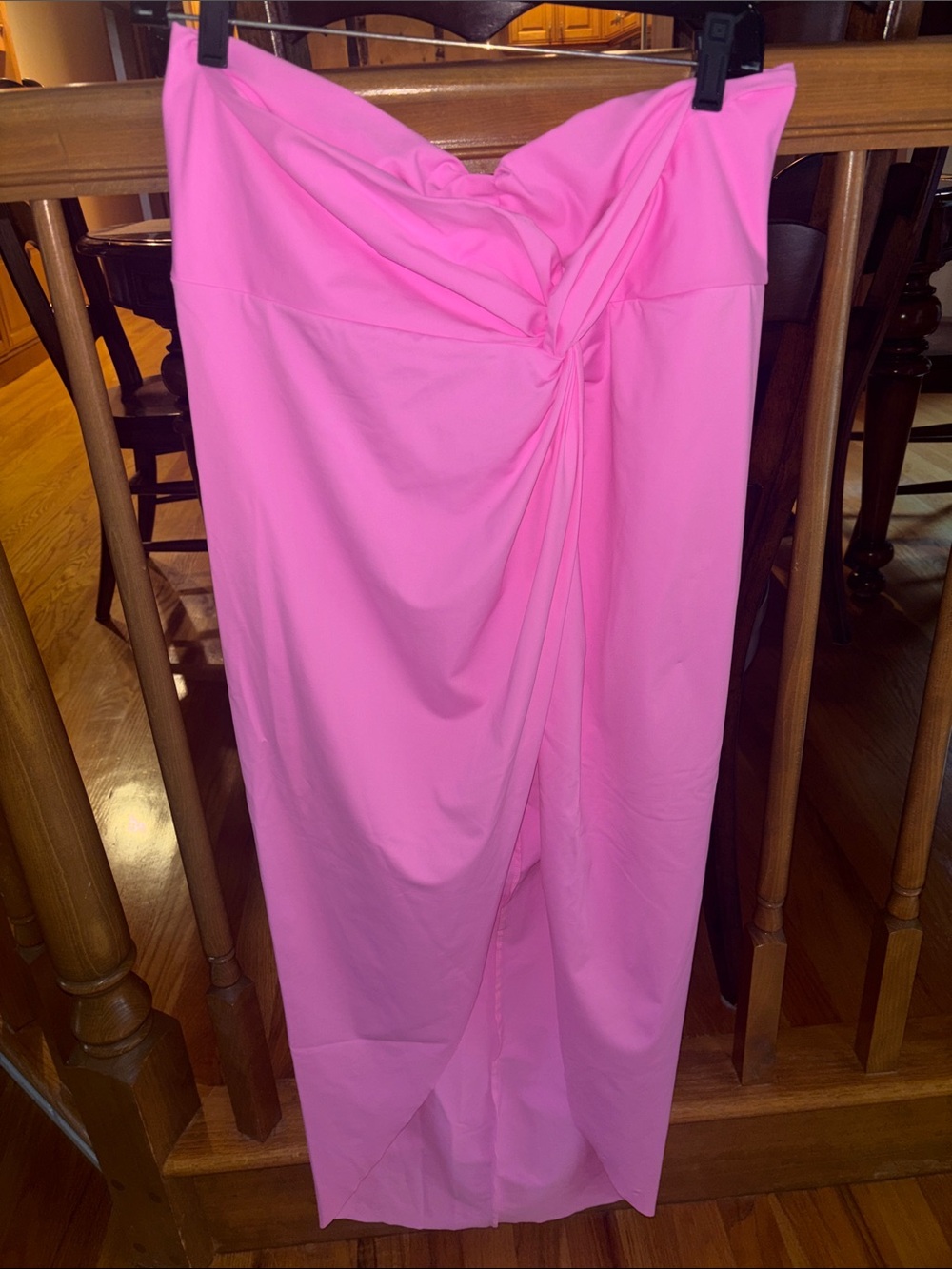 SKIMS Pink Twist-Front Swim Sarong